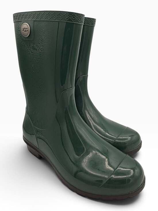 UGG Shoes - UGG Sienna Waterproof Rubber Rain Boots Pine Green Size Women's